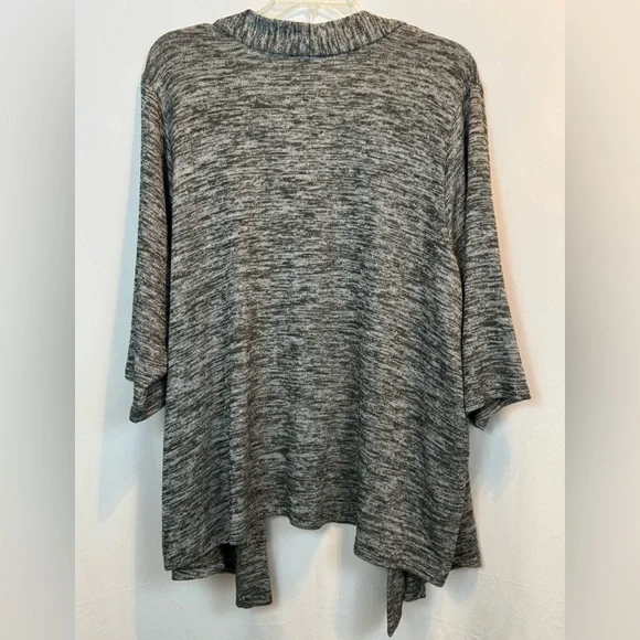 EUC TORRID Olive Green Space Dye Draped Open Front Cardigan Plus Size 4 Soft - Picture 2 of 4